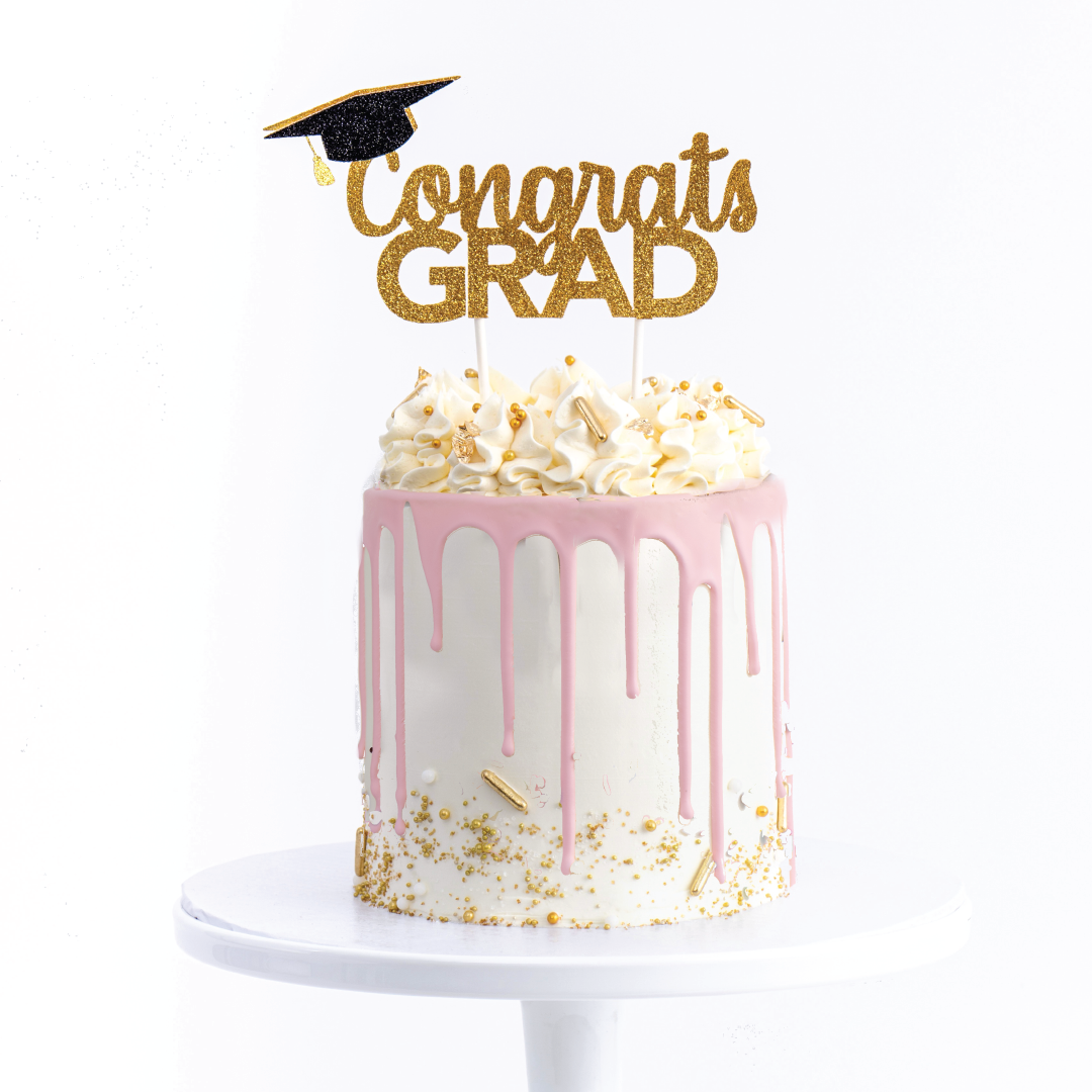Congrats Grad Drip Cake | Choose your color drip - Sweet E's Bake Shop - The Cake Shop