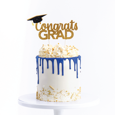 Congrats Grad Drip Cake | Choose your color drip - Sweet E's Bake Shop - The Cake Shop