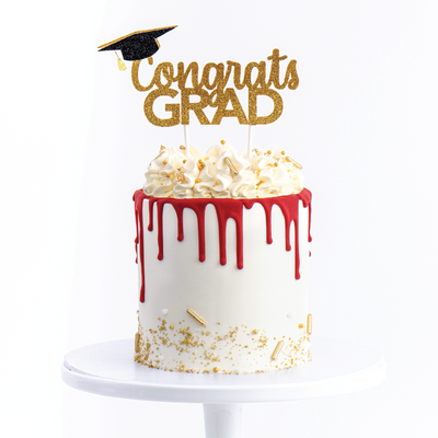 Congrats Grad Drip Cake | Choose your color drip - Sweet E's Bake Shop - The Cake Shop