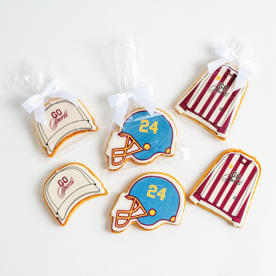 Football Theme Custom Shape Cookie