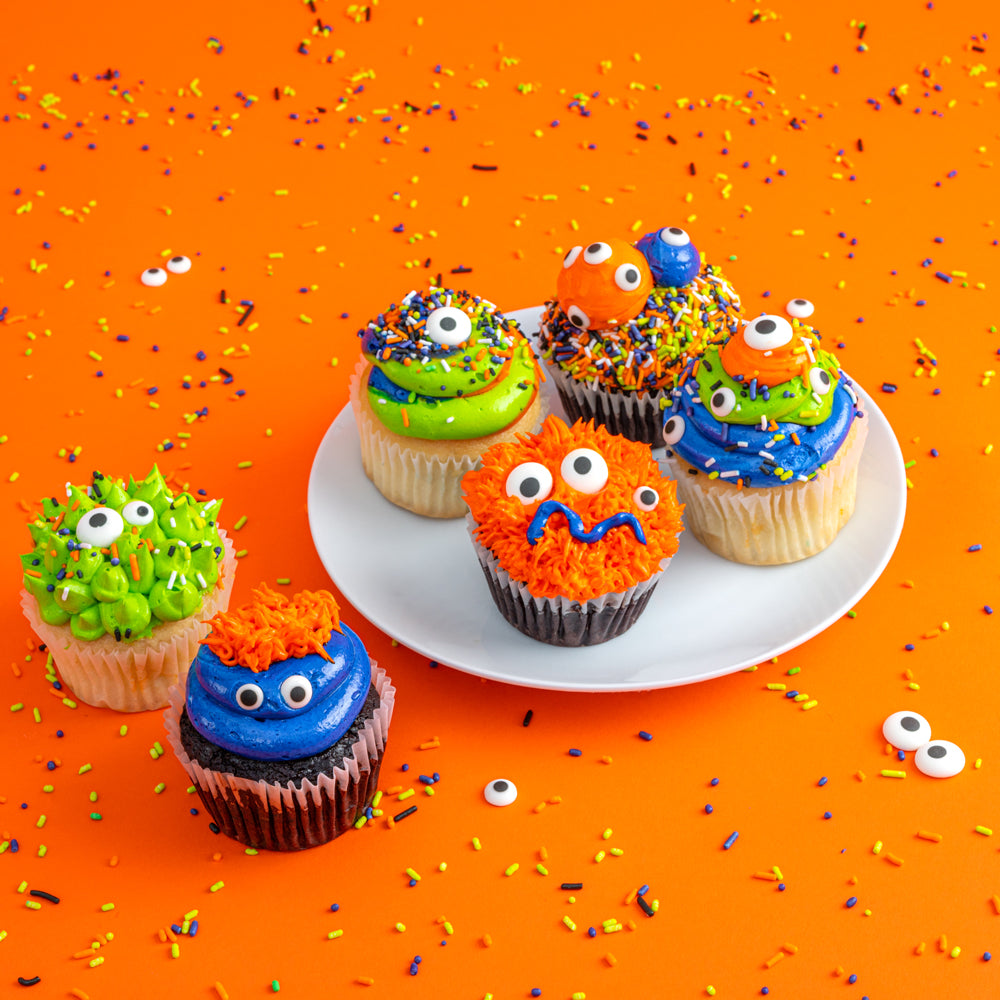 DIY Halloween Monster Cupcake Kit - Sweet E's Bake Shop - Holiday Free Shipping