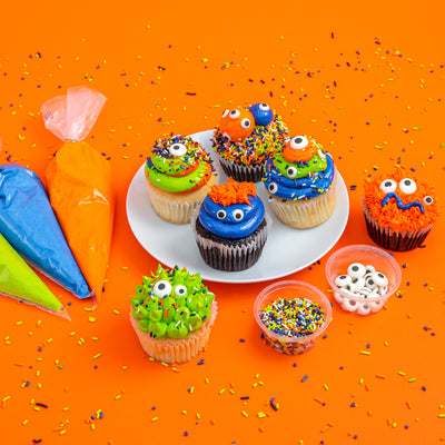 DIY Halloween Monster Cupcake Kit - Sweet E's Bake Shop - Holiday Free Shipping