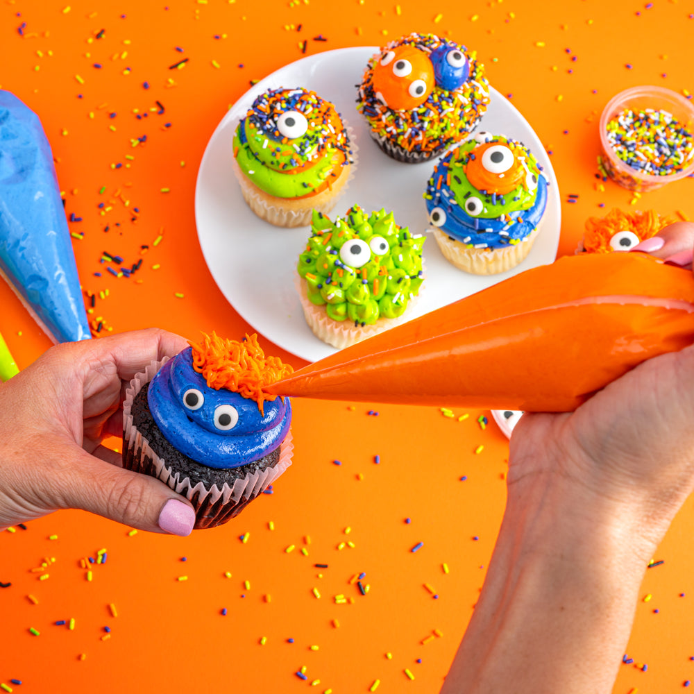 DIY Halloween Monster Cupcake Kit - Sweet E's Bake Shop - Holiday Free Shipping