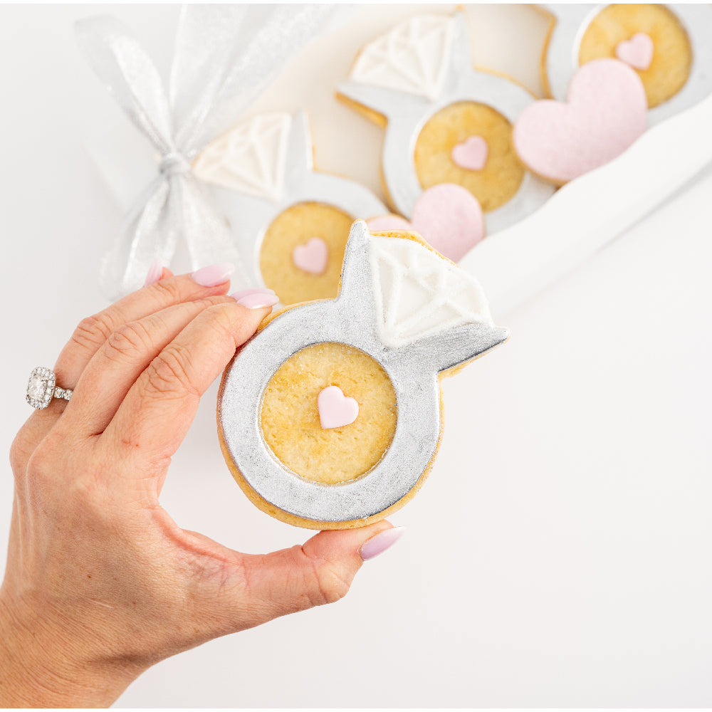 Wedding Engagement Ring Cookies - Sweet E's Bake Shop - Sweet E's Bake Shop