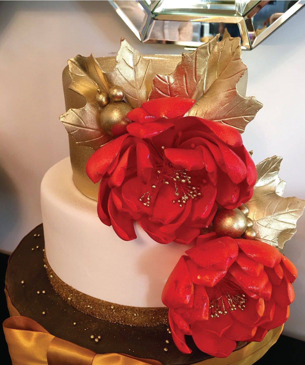 Fall Floral Cake Delivery Los Angeles - Custom Thanksgiving Cake
