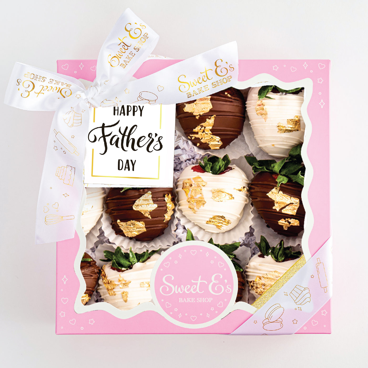 Happy Father's Day Golden Strawberry Gift Box