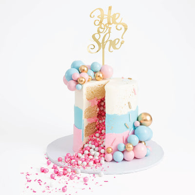 Gender Reveal Cake - Sweet E's Bake Shop - The Cake Shop