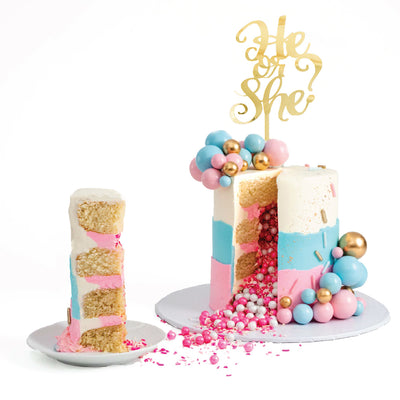 Gender Reveal Cake - Sweet E's Bake Shop - The Cake Shop