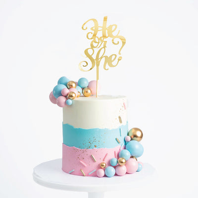 Gender Reveal Cake - Sweet E's Bake Shop - The Cake Shop