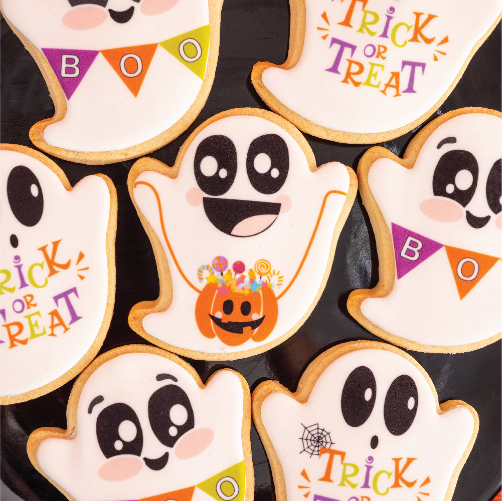 Ghost BOO! Cookies - Custom Halloween Cookies Delivery