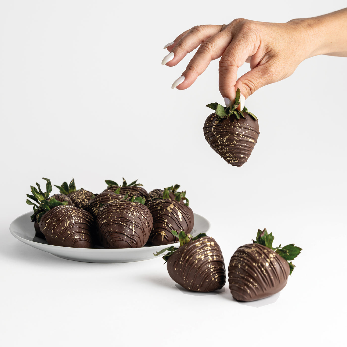 Chocolate Dipped Golden Strawberries