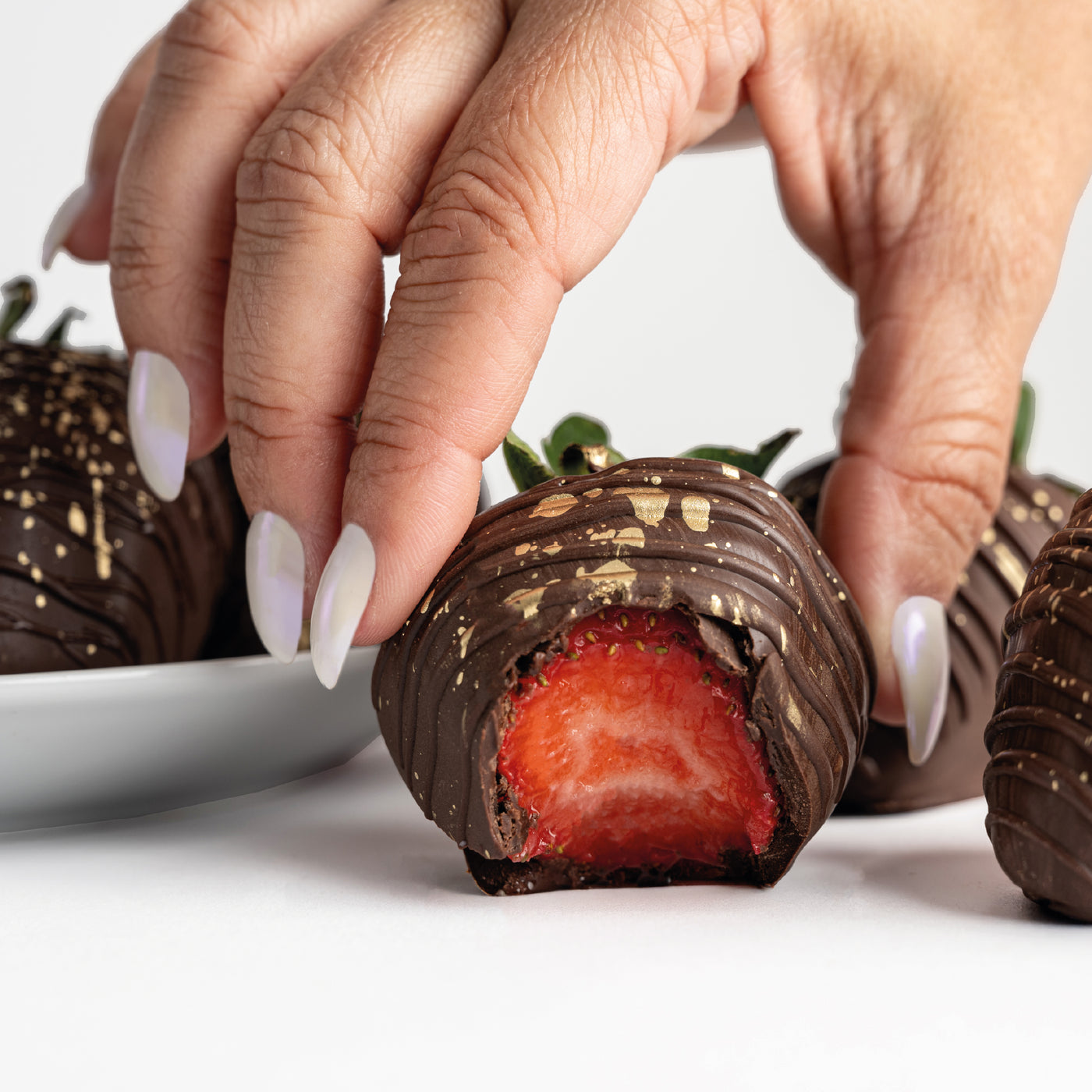 Chocolate Dipped Golden Strawberries