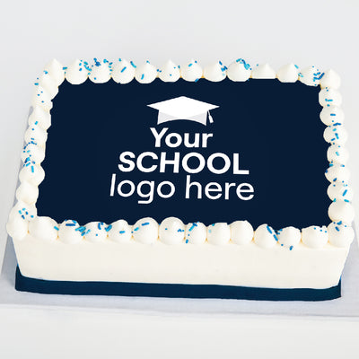 Custom School Logo Sheet Cake | Upload Your Artwork - Sweet E's Bake Shop - The Cake Shop