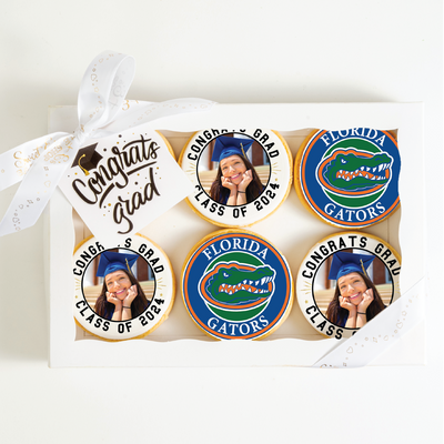 Custom Grad Cookies | University Of Florida | Upload your photo - Sweet E's Bake Shop - The Cookie Shop