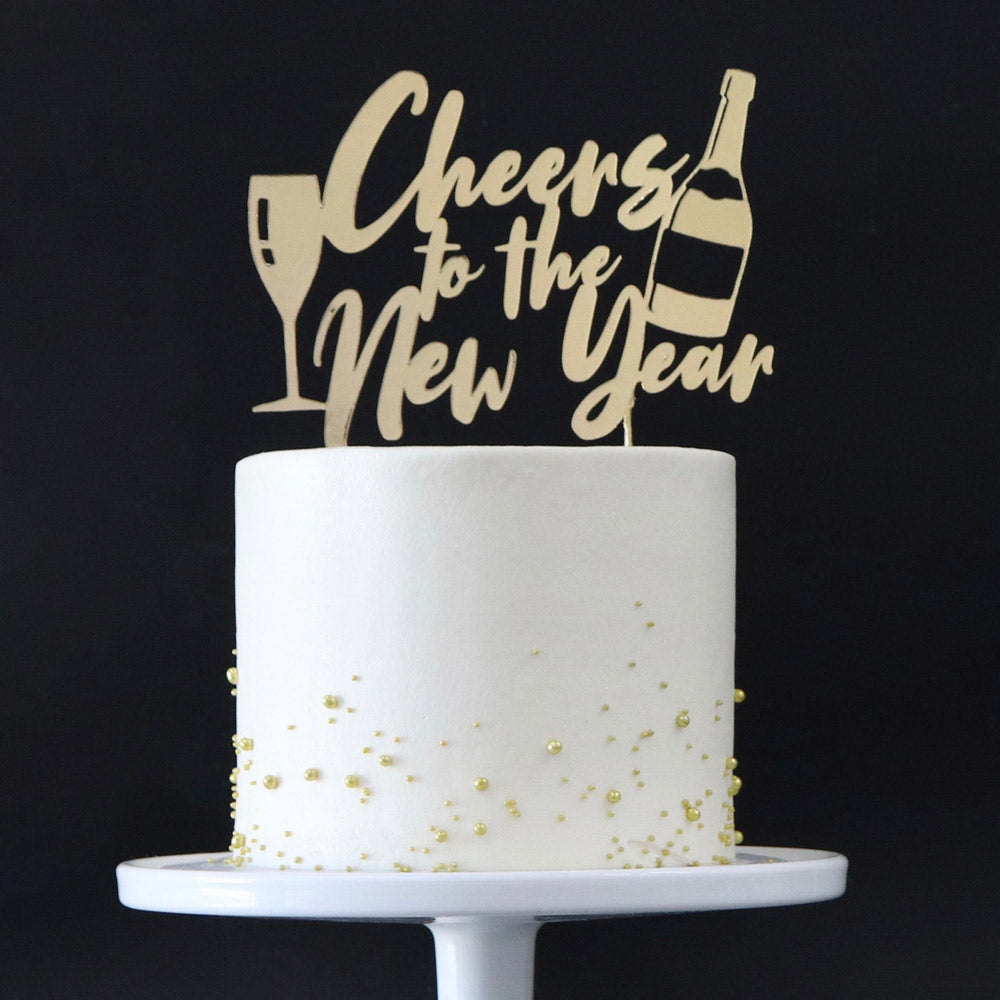 Cheers to the NY Cake | Custom Order - Sweet E's Bake Shop - Sweet E's Bake Shop