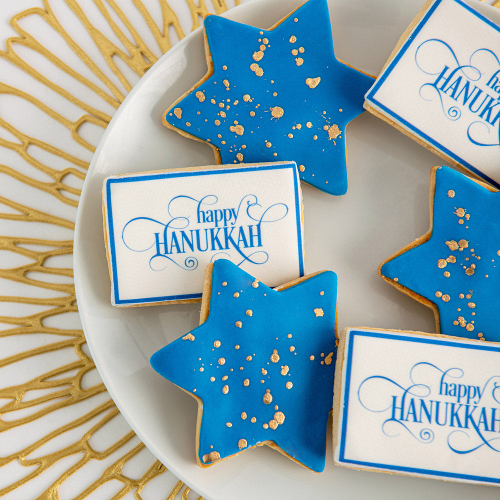 Happy Hanukkah Cookies - Sweet E's Bake Shop - Sweet E's Bake Shop