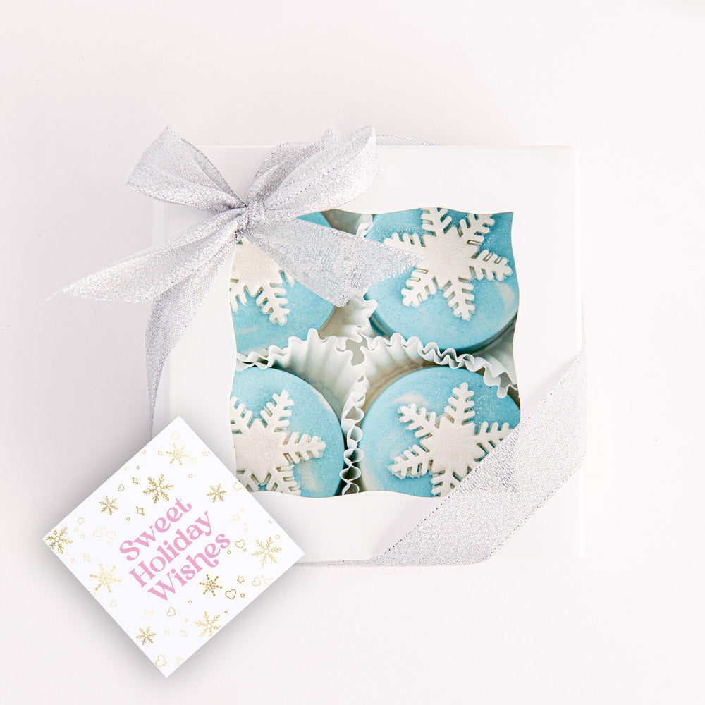 Winter Snowflake Oreo Gift Box | 4 Pack - Sweet E's Bake Shop - Sweet E's Bake Shop