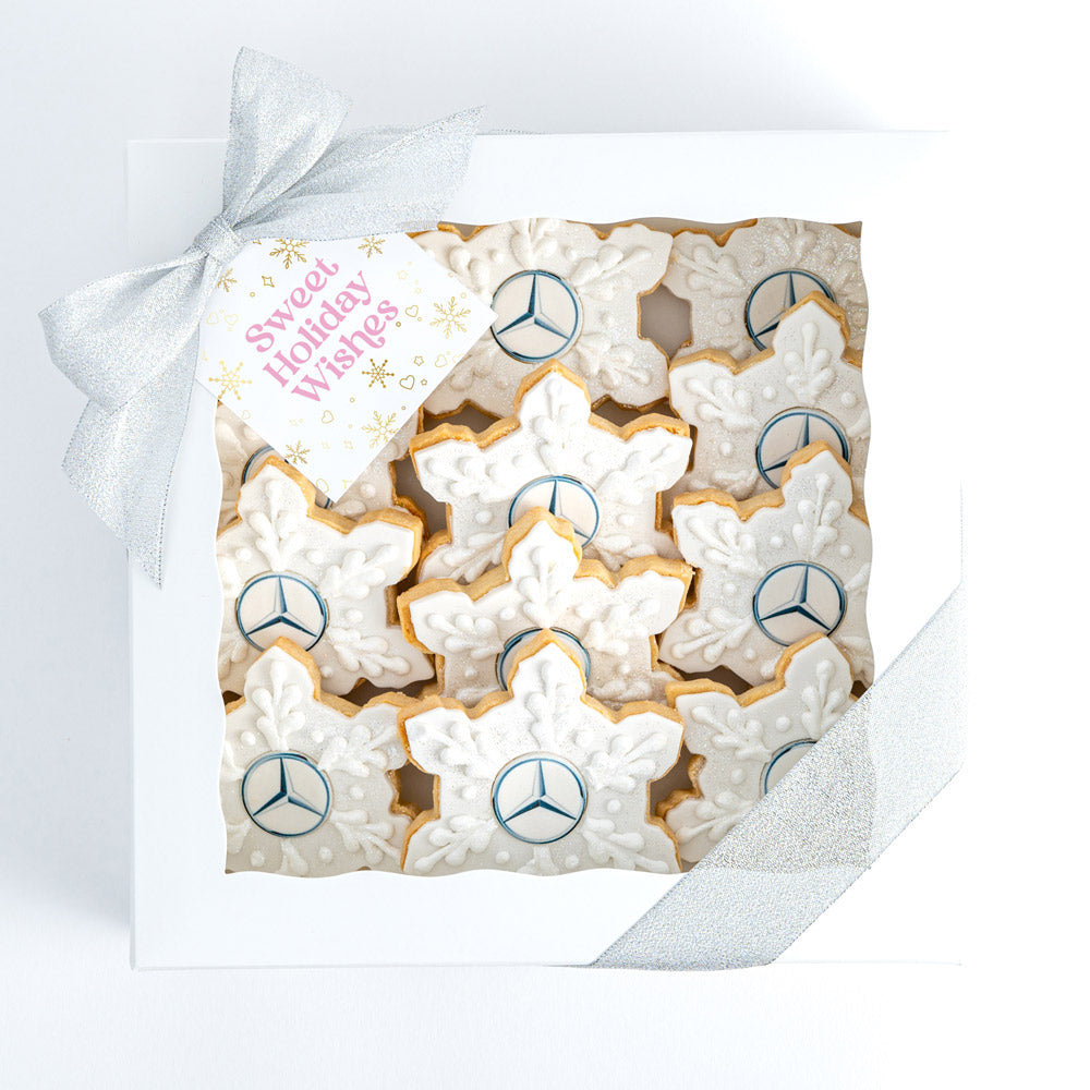 Snowflake Cookie Logo Gift Box Delivery Nationwide