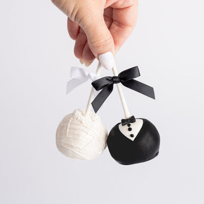 Bride & Groom Cake Pops - Sweet E's Bake Shop - Sweet E's Bake Shop