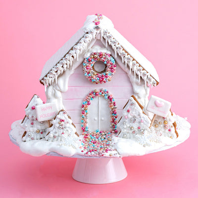 Sweet E's Glam Pink Gingerbread House - Sweet E's Bake Shop - Sweet E's Bake Shop