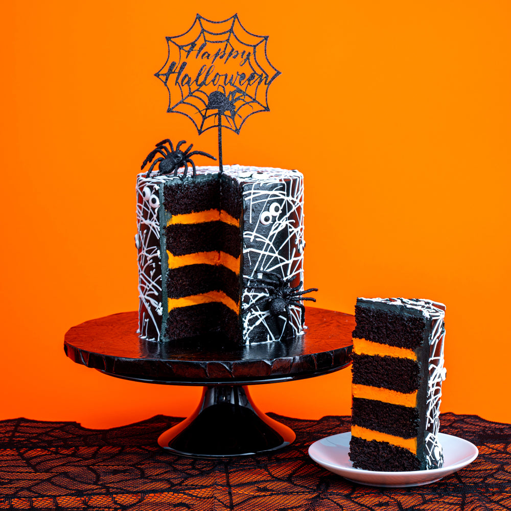 Spooky Spider Web Cake - Sweet E's Bake Shop - The Cake Shop
