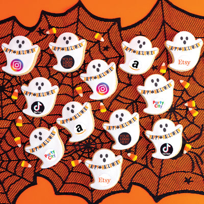Logo Ghost Cookie Gift Box (12 Pack) | Upload Your Artwork - Sweet E's Bake Shop - Sweet E's Bake Shop