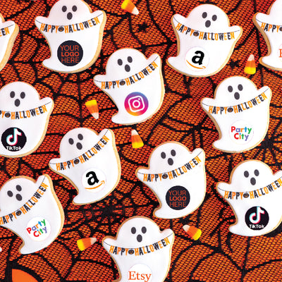 Logo Ghost Cookies | Upload Your Artwork - Sweet E's Bake Shop - The Cookie Shop