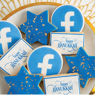 Hanukkah Corporate Logo Cookies | Custom Order - Sweet E's Bake Shop - Sweet E's Bake Shop