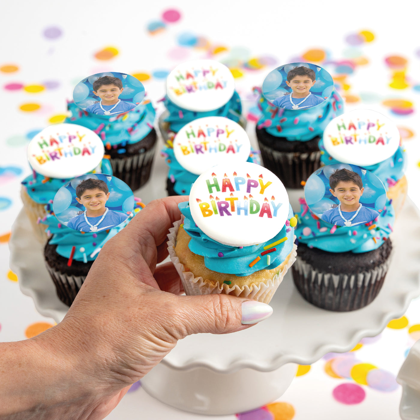 Birthday Boy Cupcakes Gift Box | Upload Your Artwork