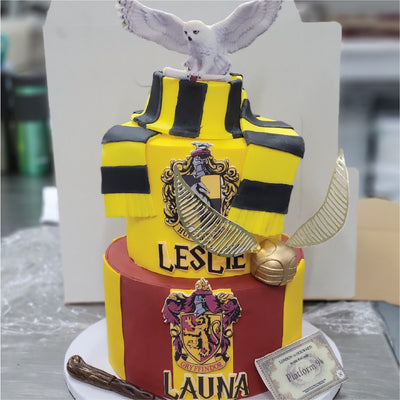 Harry Potter  Hufflepuff and Gryffindor cake - Sweet E's Bake Shop - The Cake Shop