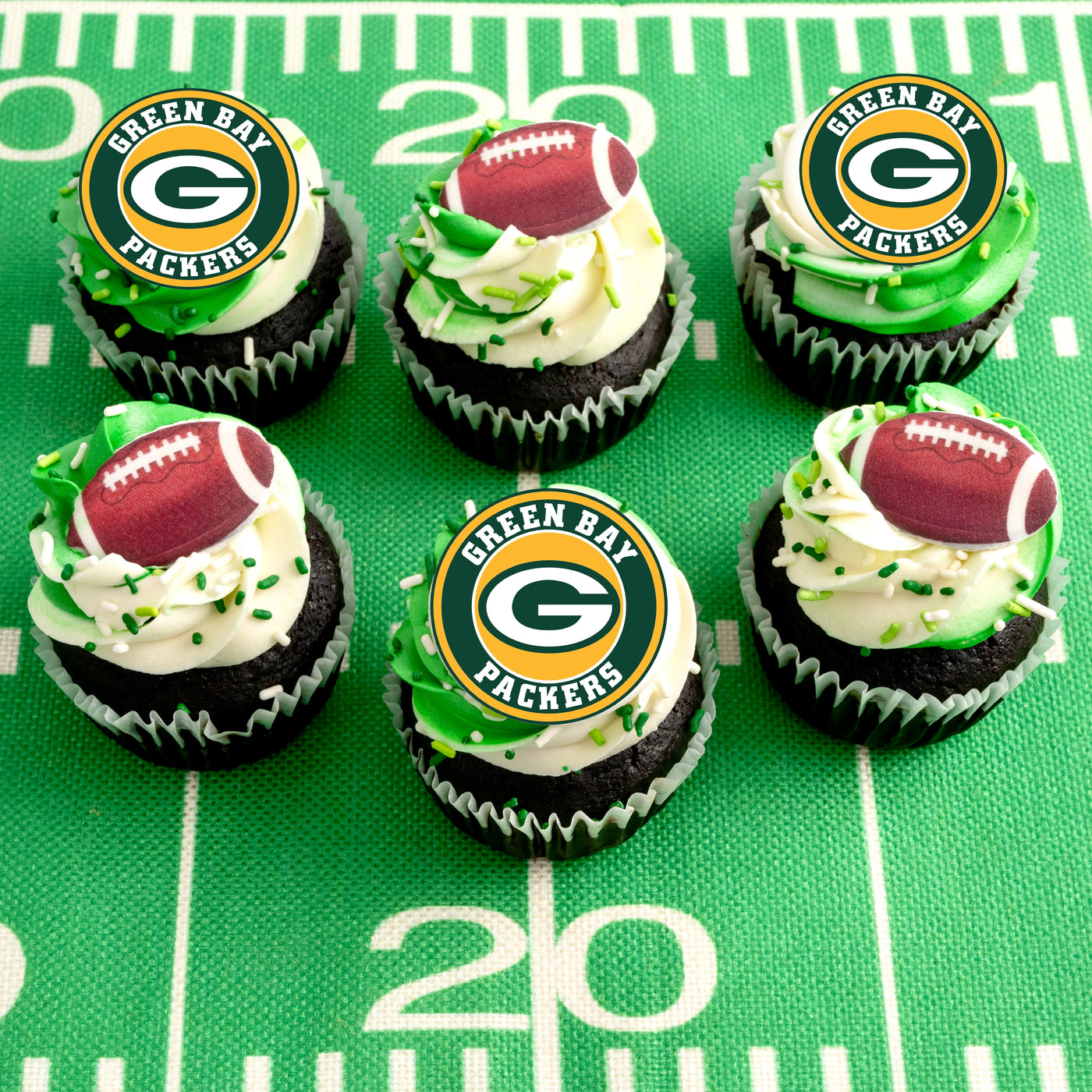 Green Bay Packers Football Team Cupcakes