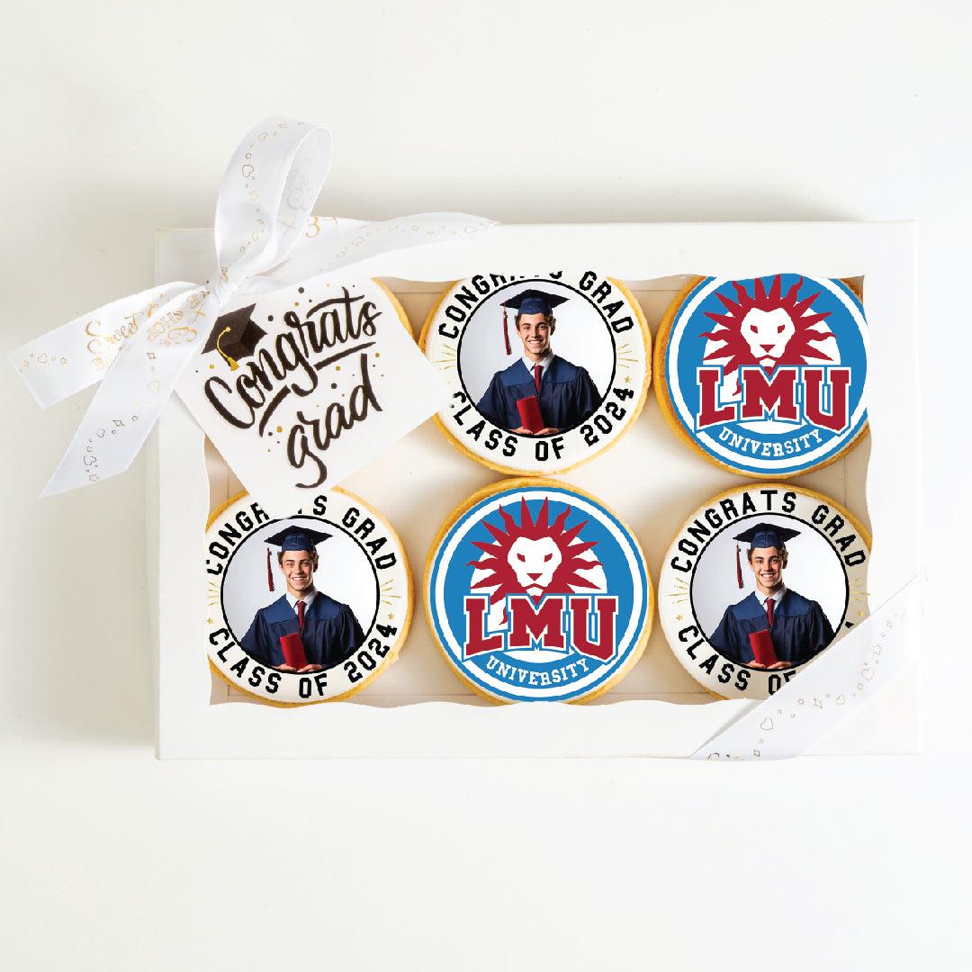 Custom Grad Cookies | Loyola Marymount University | Upload your photo - Sweet E's Bake Shop - The Cookie Shop