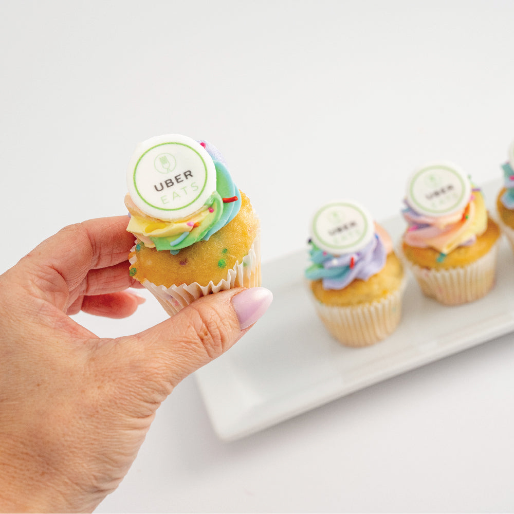 Mini Logo Cupcakes | Custom Color | Upload Artwork - Sweet E's Bake Shop - The Cupcake Shop