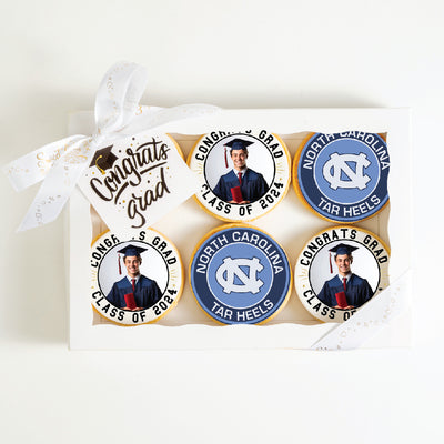 Custom Grad Cookies | University Of North Carolina | Upload your photo - Sweet E's Bake Shop - The Cookie Shop