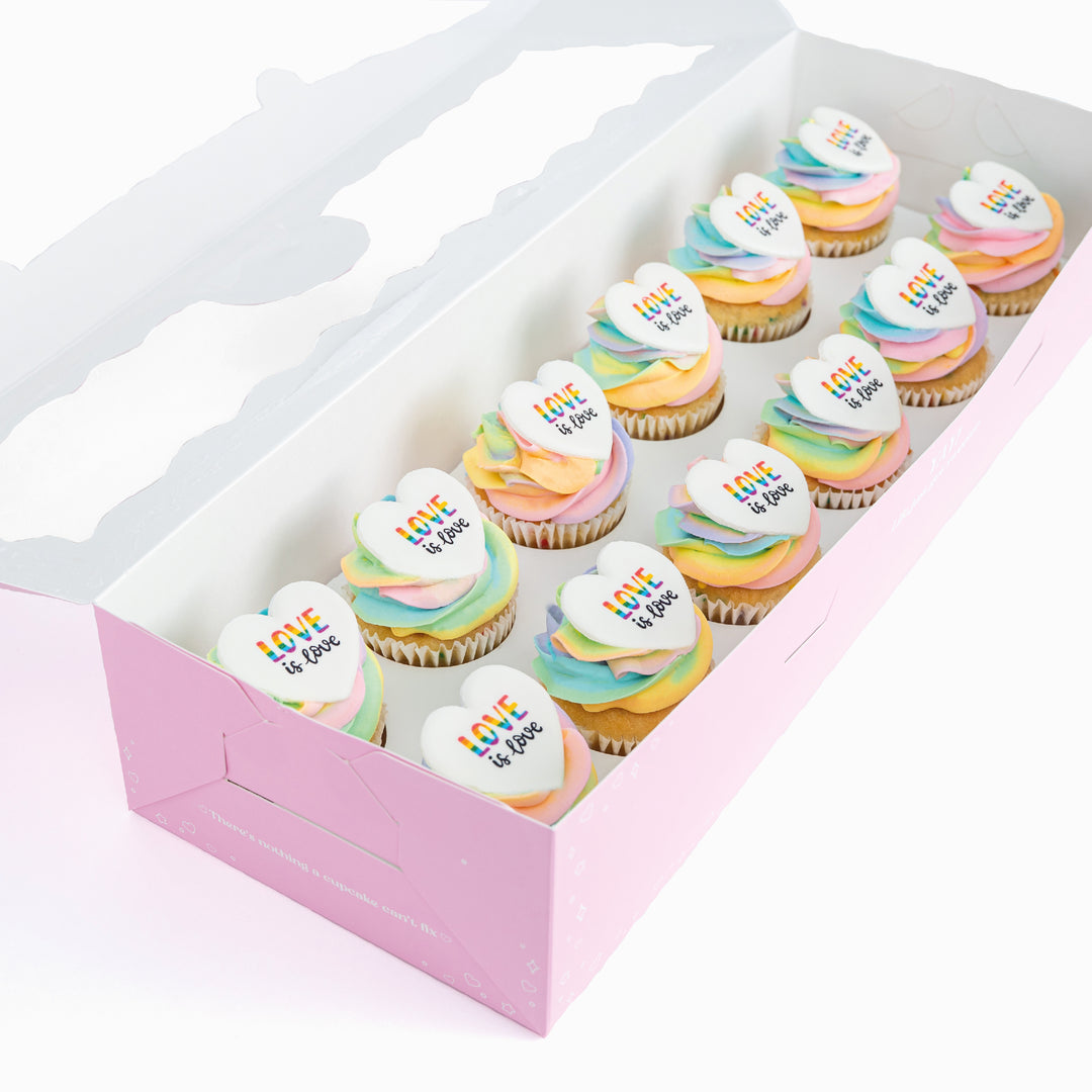 100 Stuzzicadenti Decorativi Con Bandiera Arcobaleno LGBTQ Pride QQSD Progress Per Cupcake - 3
