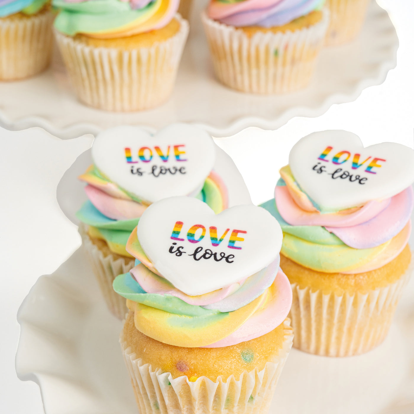 Pride Rainbow Cupcakes