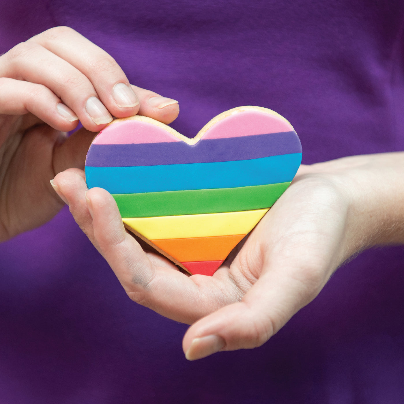 Pride Rainbow Heart Cookies