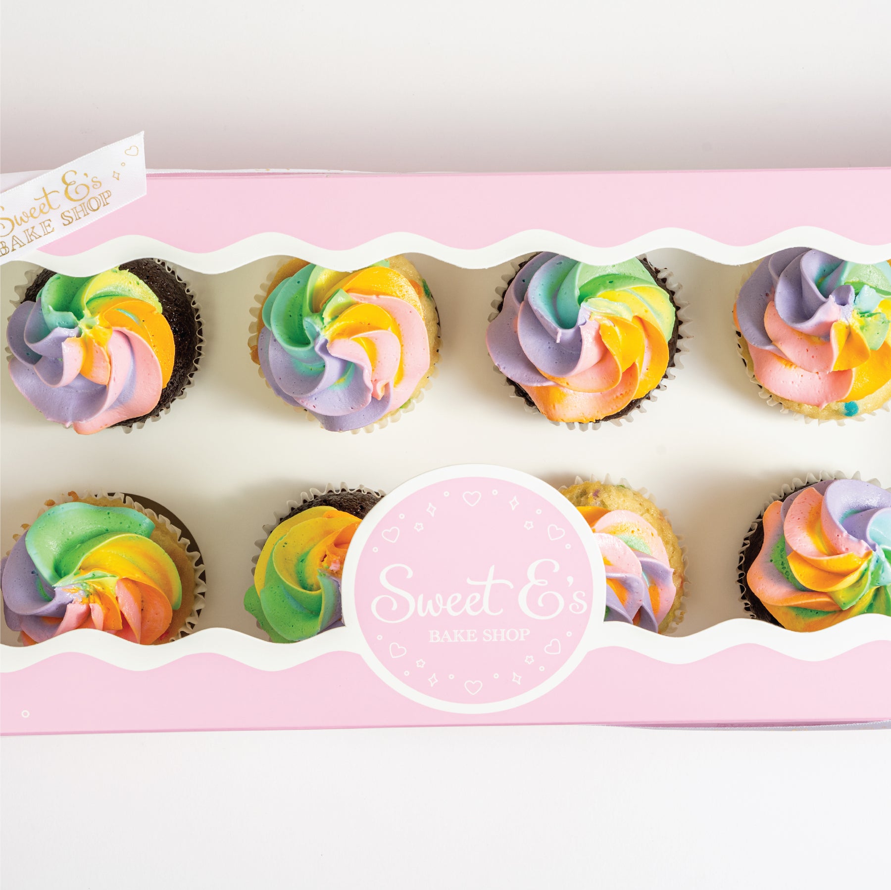 UPlama - Confezione da 60 scatole per cupcake singole, trasparenti, con manici per cupcake, muffin, pasticceria, bomboniere