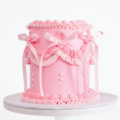 Sweet Pink Coquette Cake - Sweet E's Bake Shop - The Cake Shop