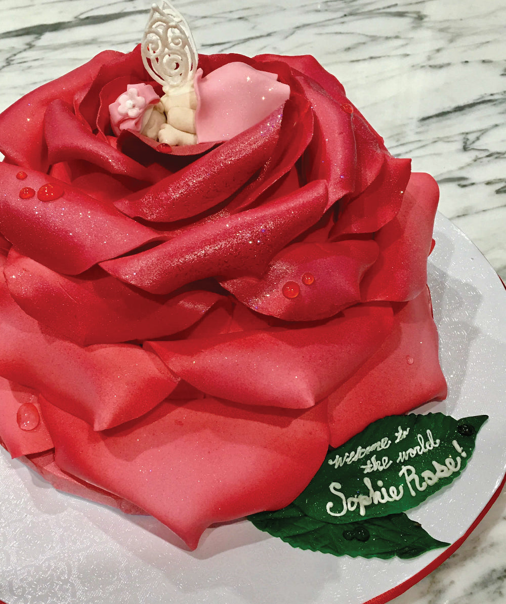 Rose Shaped Baby Cake - Sweet E's Bake Shop - The Cake Shop