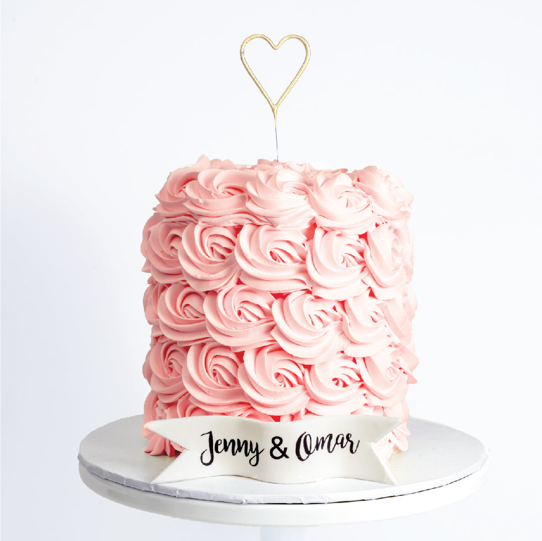 Rosette Cake  | Choose Your Color - Sweet E's Bake Shop - The Cake Shop