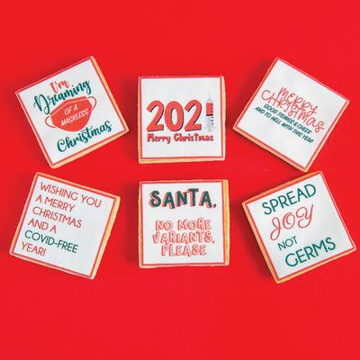 Set of Covid Christmas Cookies | Custom Order - Sweet E's Bake Shop - Sweet E's Bake Shop