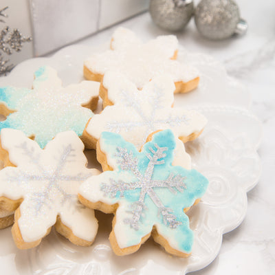 Snowflake Watercolor Cookies | Custom Order - Sweet E's Bake Shop - Sweet E's Bake Shop