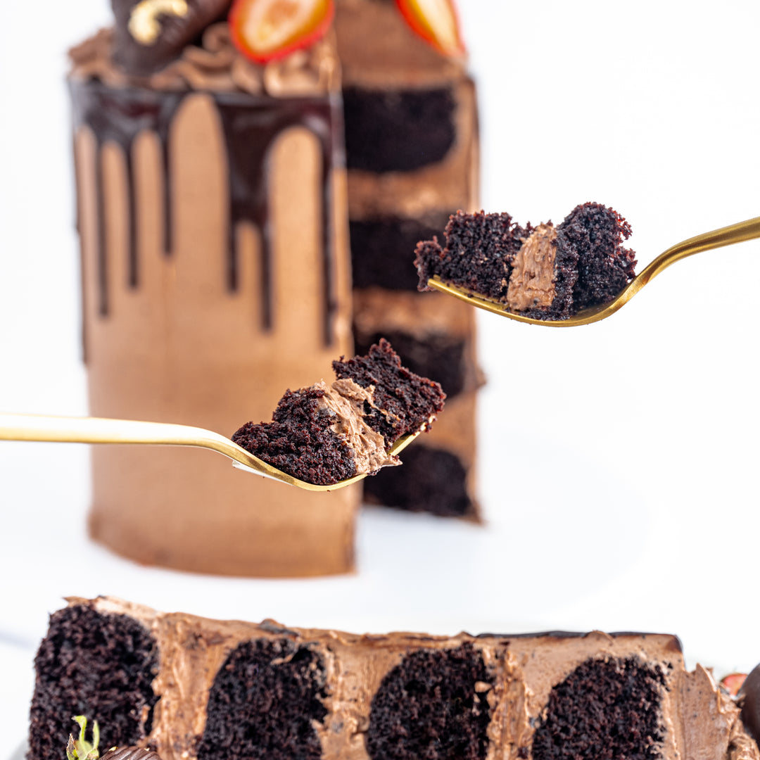 VEGAN or GLUTEN FREE Chocolate Dipped Strawberry Cake for