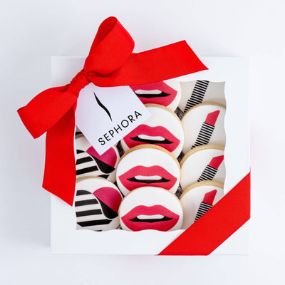Custom Logo Cookie Gift Box w/ Custom Tag | Upload Your Artwork - Sweet E's Bake Shop - Sweet E's Bake Shop