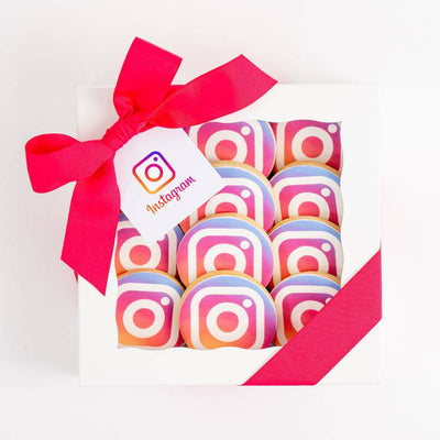 Custom Square Logo Cookie Gift Box w/ Custom Tag  | Upload Your Artwork (Customizer) - Sweet E's Bake Shop - Sweet E's Bake Shop
