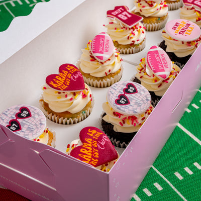 Taylor Swift Football Era Cupcakes