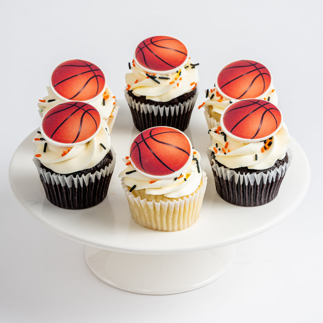 Basketball Cupcakes Delivery Los Angeles - Sweet E's Bake Shop, image size:1080x1080