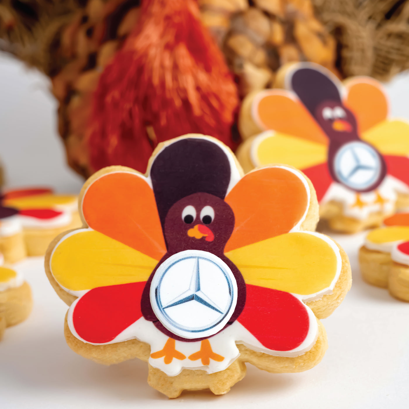 Thanksgiving Turkey Logo Cookies