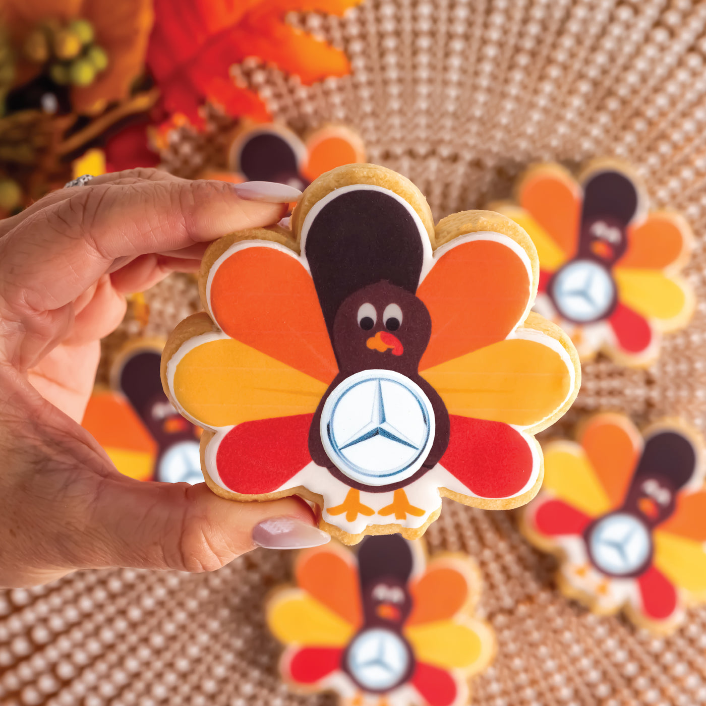 Thanksgiving Turkey Logo Cookies